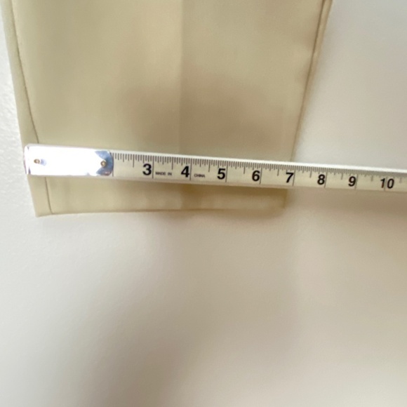 Zara Pants Womens Large Cream High Waisted Tapered Leg Trousers Seamed Darts - Picture 13 of 13